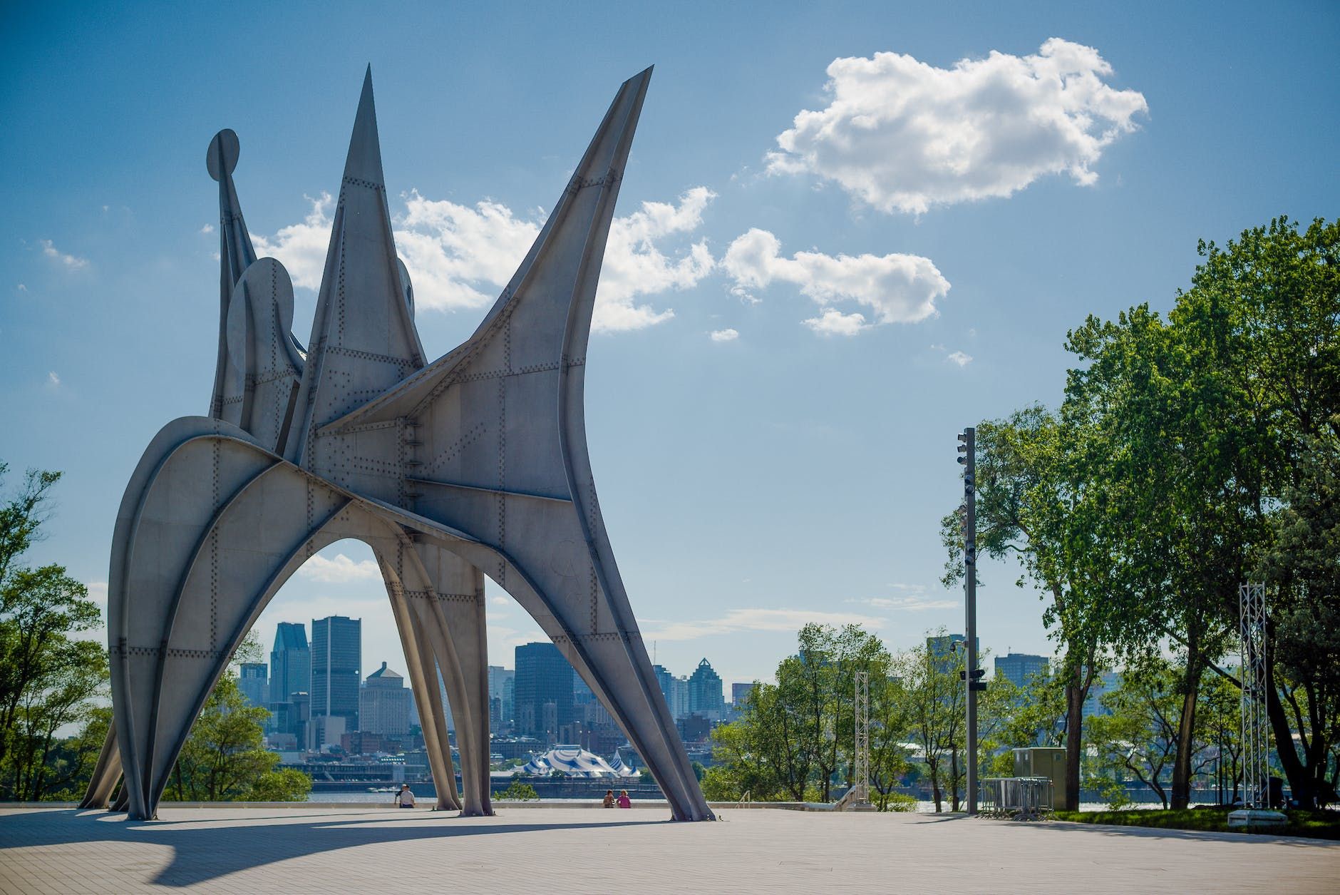stainless steel structure under blue sky