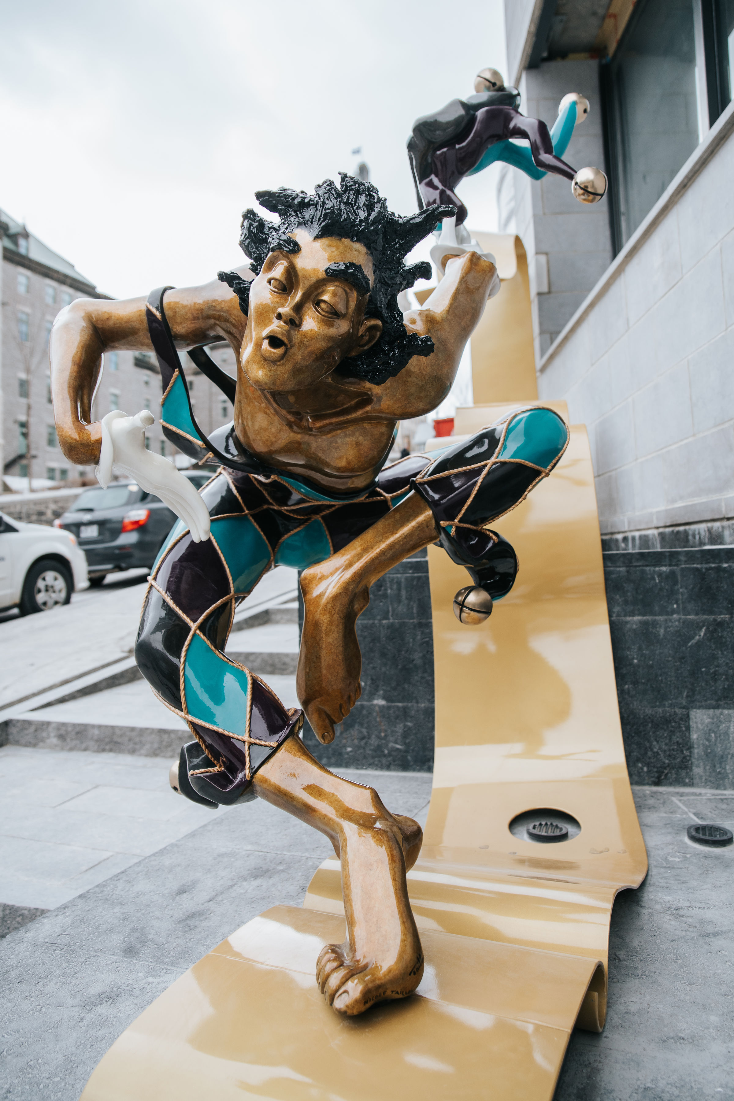 Sculpture de bronze Le Grand Bienvenue. Retour officiel dans le Vieux